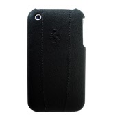 ferrari hard case modena leather black for iphone 3g(s)