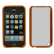 mobilize iphone 3g(s) transparant rubber case orange